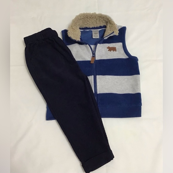 Baby Boys Outfit 2-piece Carter’s Vest and Corduroy Pants Size 18 Months - K227 - Picture 2 of 12